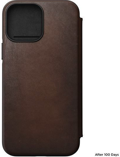 Nomad Rugged Rustic MagSafe Book Δερμάτινο 0.75mm Καφέ (iPhone 13 Pro)