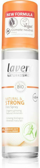 Lavera Natural & Strong Deo Φυσικό Αποσμητικό 48h σε Spray Χωρίς Αλουμίνιο 75ml