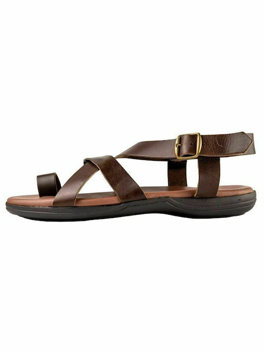 KOUROS-SKIN MEN'S SANDALS-8-15-COFFEE