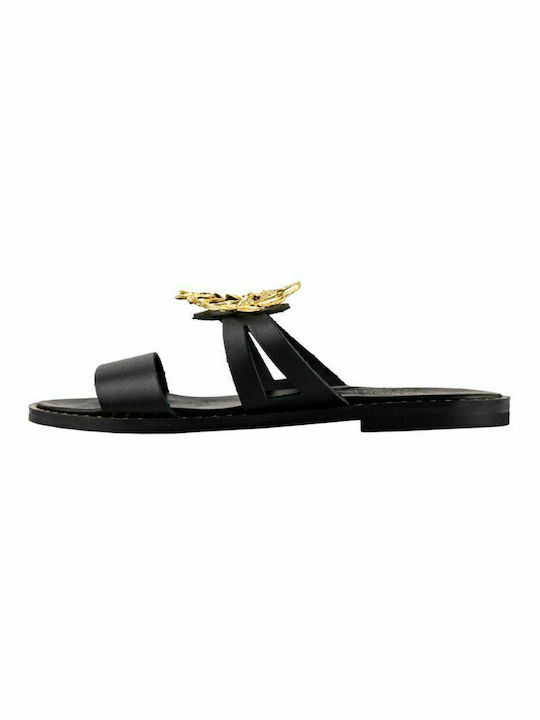 KOUROS LEATHER SANDALS-32-21-BLACK