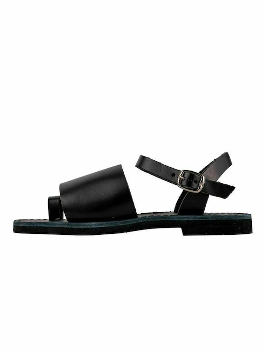 KOUROS LEATHER SANDALS-25-20-BLACK