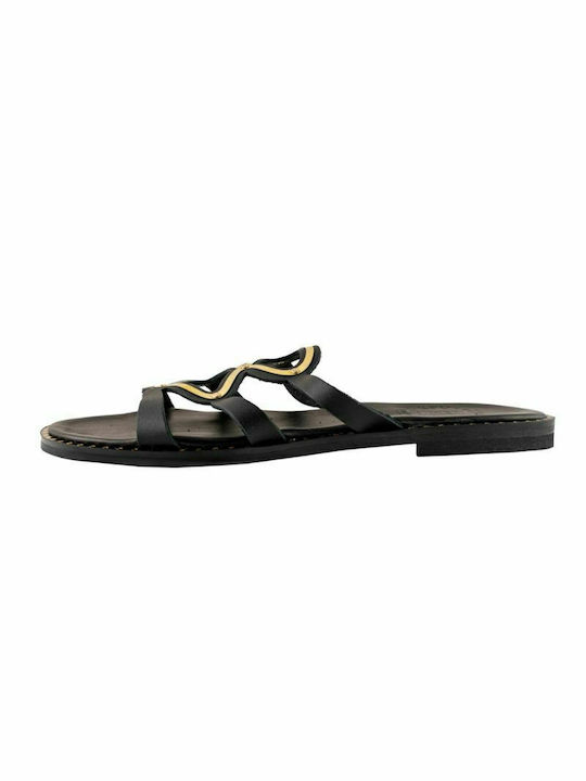 KOUROS LEATHER SANDALS-34-21-BLACK