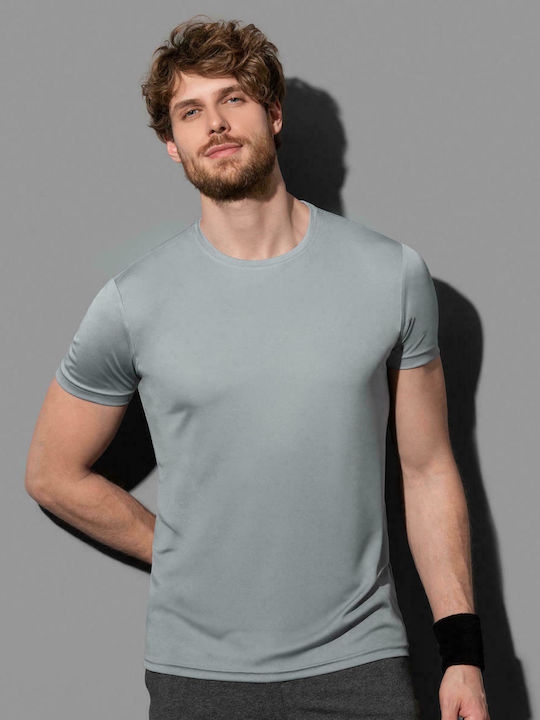 Stedman Sports-T Ανδρικό Διαφημιστικό T-shirt Κοντομάνικο Silver Grey