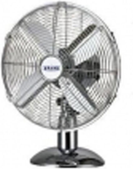 Brand 1118 Επιτραπέζιος Ανεμιστήρας 40W Διαμέτρου 30cm Ασημί