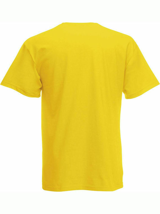 Fruit of the Loom Original T Men's Short Sleeve Promotional T-Shirt Yellow