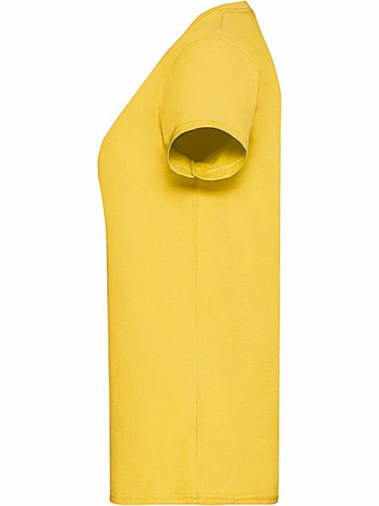 Fruit of the Loom Valueweight T Γυναικείο Διαφημιστικό T-shirt Κοντομάνικο Sunflower