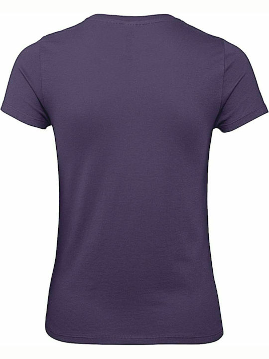 B&C E150 Women's Short Sleeve Promotional T-Shirt Urban Purple