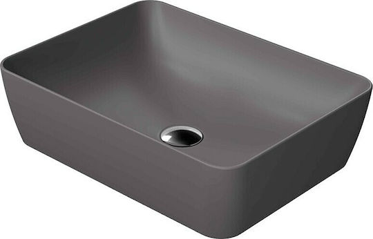 GSI Sand Επικαθήμενος Νιπτήρας Πορσελάνης 50x38x14cm Bistro