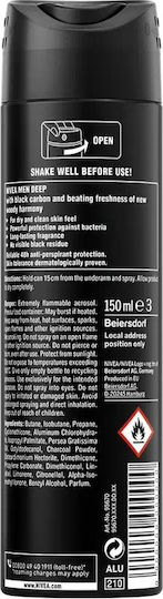 Nivea Men Deep Carbon Beat 48h Anti-perspirant Deodorant 48h Spray 150ml