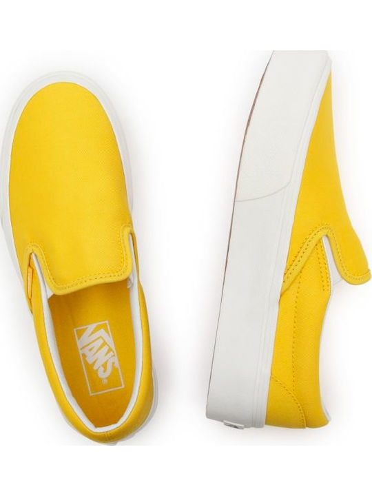 Classic Γυναικεία Slip-On Πάνινα Κίτρινα