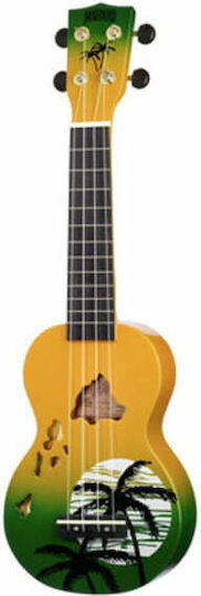 Mahalo Series Designer Hawaii Green Burst Soprano Γιουκαλίλι