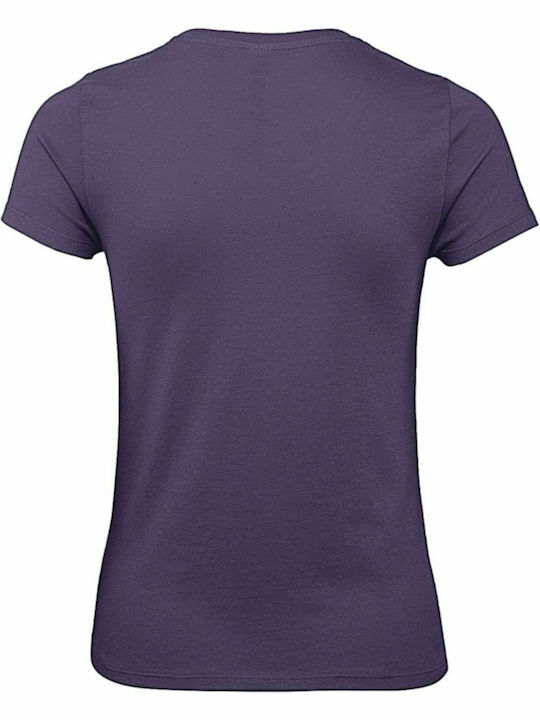 B&C E150 Women's Short Sleeve Promotional T-Shirt Radiant Purple