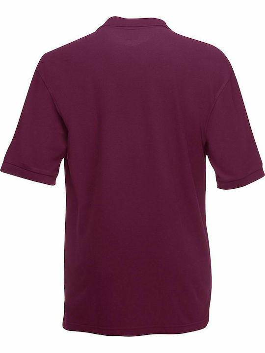 Fruit of the Loom 65/35 Men's Short Sleeve Promotional Blouse Burgundy