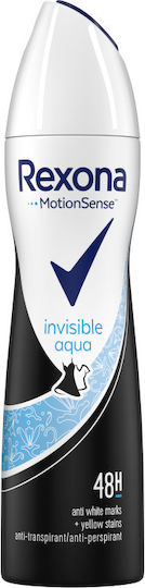 Rexona Motion Sense Invisible Aqua 48h Антиперспирантен Дезодорант 48h Спрей 150мл