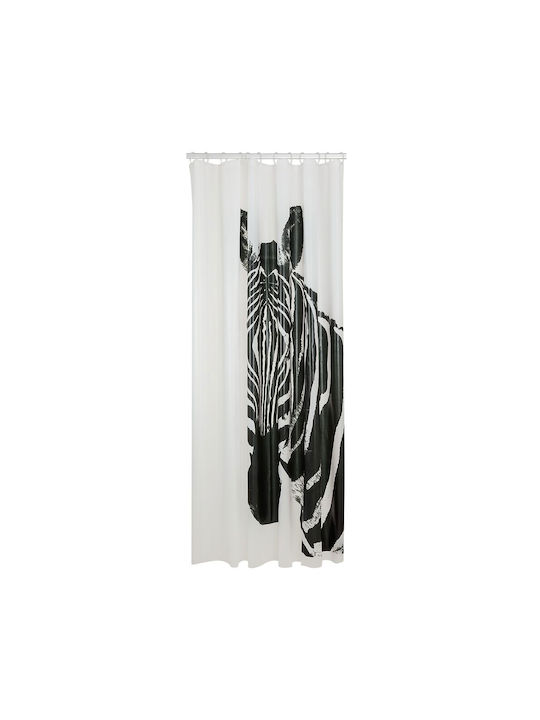 Sealskin Zebra Shower Curtain 180x200cm Black