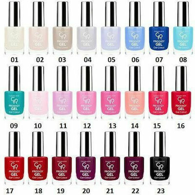 Golden Rose Prodigy Gel Colour Gloss Βερνίκι Νυχιών Μακράς Διαρκείας Ροζ 10 10.7ml