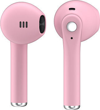 Ledwood T14 Rubber Earbud Bluetooth хендсфри Слушалки с Кутийка за Зареждане Розов