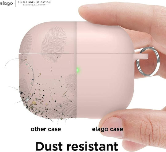 Elago Liquid Hybrid Silicone Case with Keychain Lovely Pink for Apple AirPods 3