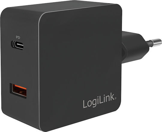 LogiLink LogiLink Handyladegerät Ohne Kabel mit 2 USB-A Ausgangsanschlüsse 12W Schwarz