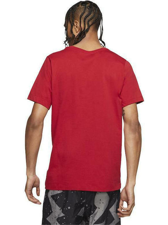 Jordan Stencil Men's T-Shirt with Logo Red