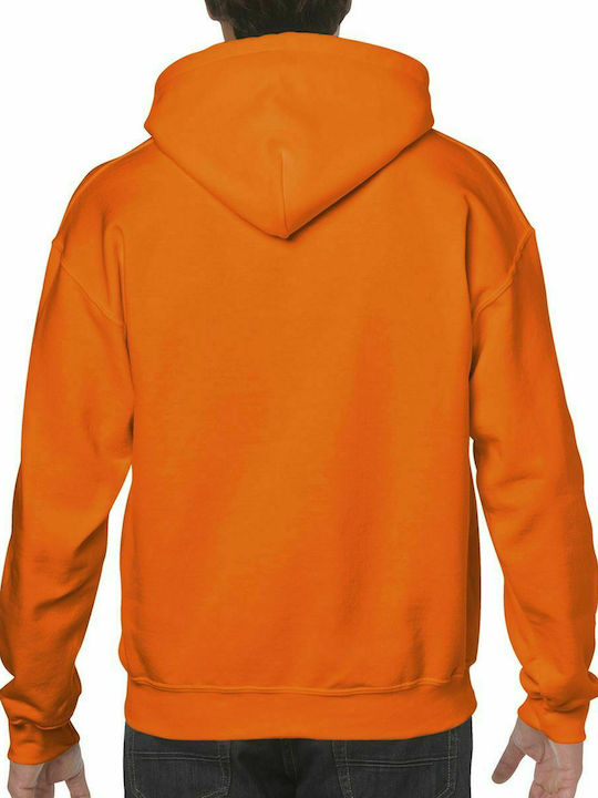 Gildan 18500 Men's Long Sleeve Promotional Sweatshirt Safety Orange