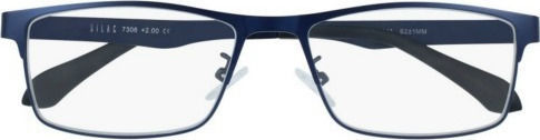 Silac 7306 Men's Reading Glasses +1.25 Blue Metal