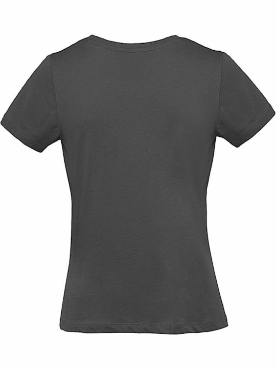 B&C Inspire Plus T Women's Short Sleeve Promotional T-Shirt Dark Grey TW049-670