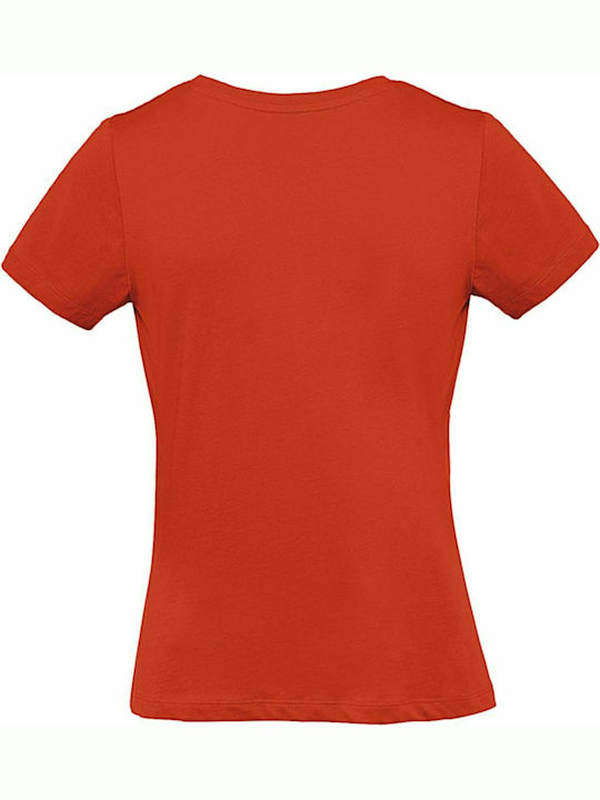 B&C Inspire Plus T Women's Short Sleeve Promotional T-Shirt Fire Red