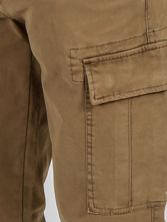Trousers Cargo Elastic in Regular Fit tobacco
