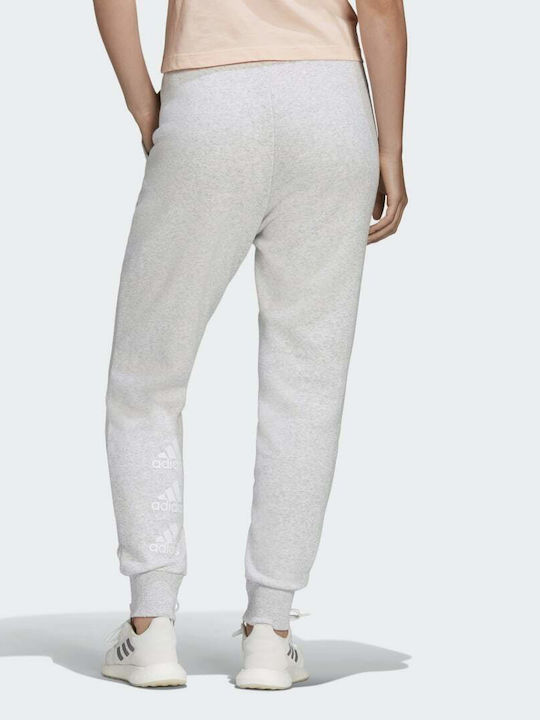 Adidas Hohe Taille Damen-Sweatpants Jogger Gray Vlies