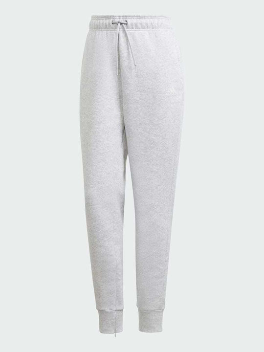 High Waist Sweatpants Jogger Fleece Gray