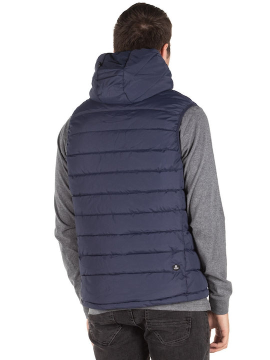 Basehit Men's Sleeveless Puffer Jacket Blue