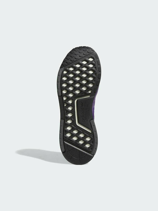 Nmd_V3 Мъжки Сникърси Активно Лилаво / Основно Черно / Сигнално Зелено