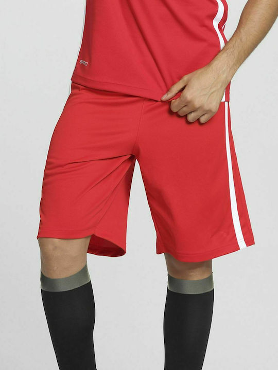 Spiro Quick Dry S279M - Red/White Sportliche Herrenshorts Rot