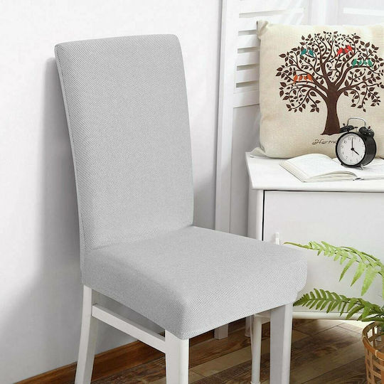Lino Home Elegance Ελαστικό Κάλυμμα Καρέκλας White 48εκ.