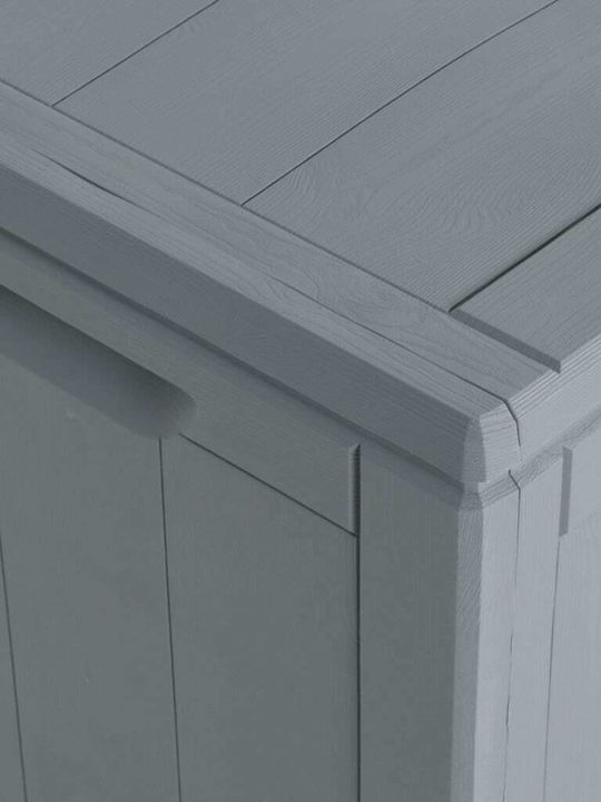 vidaXL Outdoor Storage Box 270lt Gray L118.5xW44.5xH51cm
