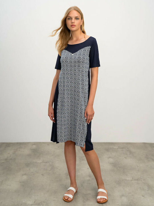 Vamp Damen Maxi Kleid Strand Marineblau