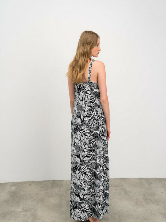 Vamp Summer Maxi Dress Black/White