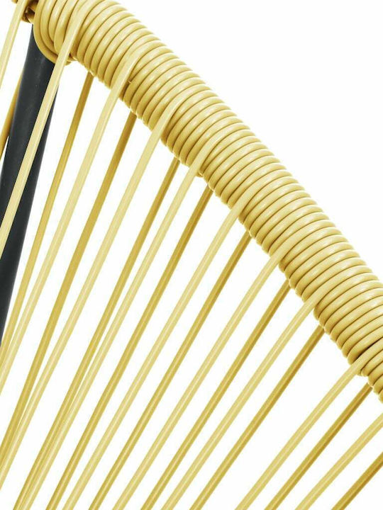Κουνιστή Καρέκλα Rattan Μπέζ 69x79x82εκ.