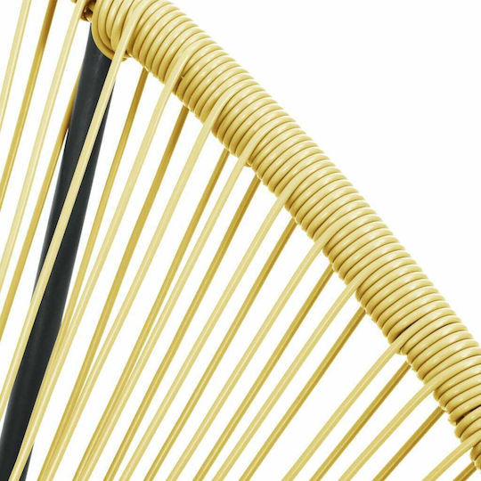 Κουνιστή Καρέκλα Rattan Μπέζ 69x79x82εκ.