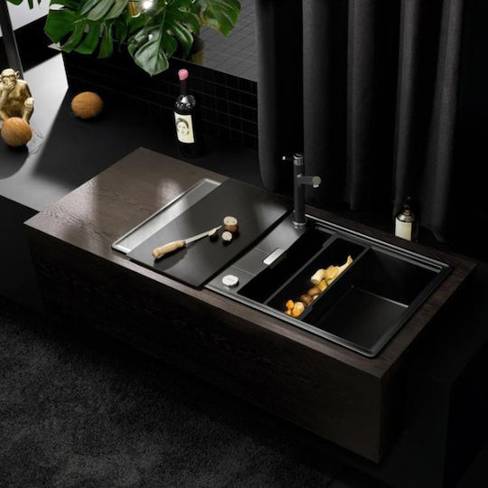 Schock Rectangular Plastic Chopping Board Black 36.8x18.5cm