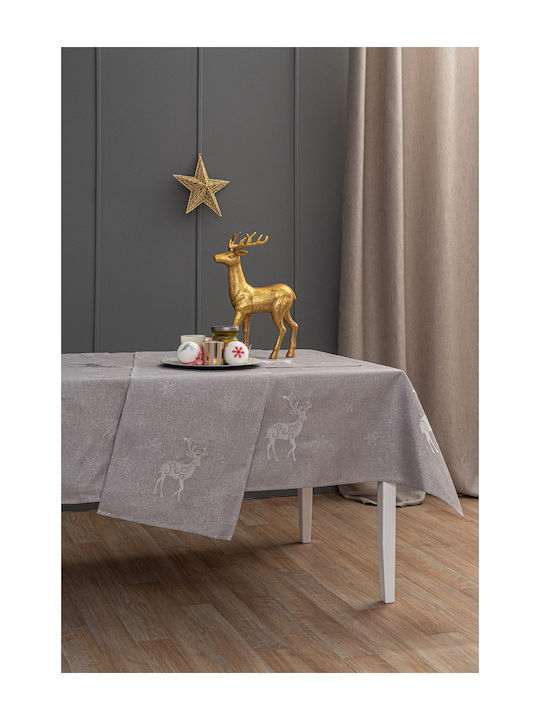 Palamaiki CD04 Weihnachts- Tischtuch Stoff Gray B220xL140cm. 1Stück 9-071199-001