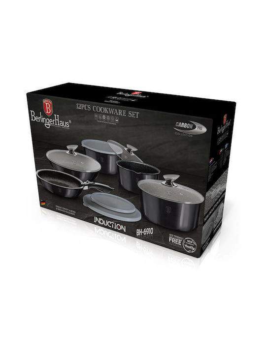 Berlinger Haus Metallic Line Aluminum Cookware Set with Stone Coating 5 Pieces