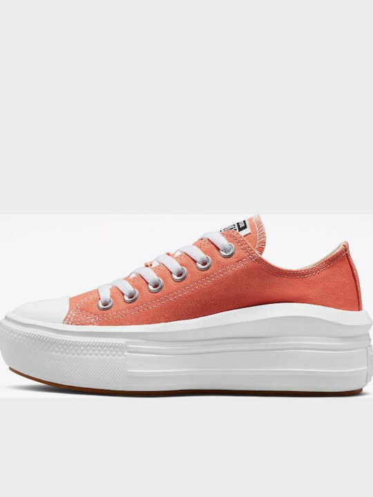 Converse Chuck Taylor All Star Move Canvas Flatforms Sneakers Πορτοκαλί