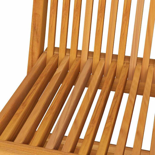 Outdoor Chair Wooden Teak / Bordeaux with Cushion 8pcs 47x60x89cm