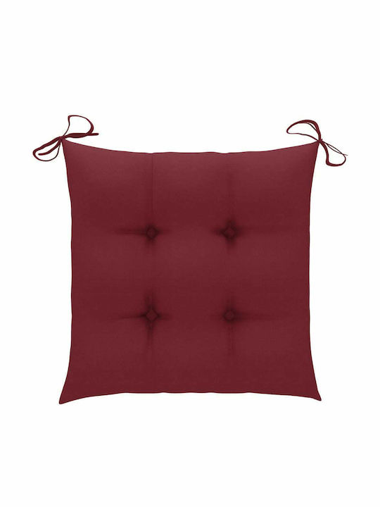 Outdoor Chair Wooden Natural - Bordeaux with Cushion 2pcs 50x53x90cm