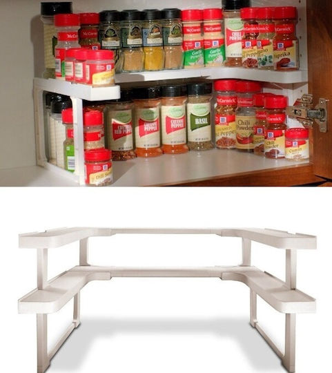 Verk Group Spicy Shelf Organizatoare de Condimente Plastici Albi 1buc