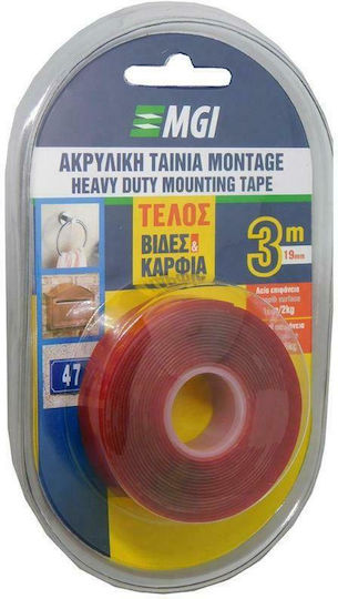 3M Selbstklebend Doppelseitiges Klebeband Transparent 19mmx3m 1Stück