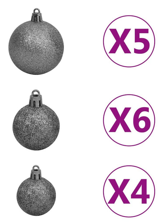Christmas Tree Decorated 150cm with 380 Branches and with LED Lighting