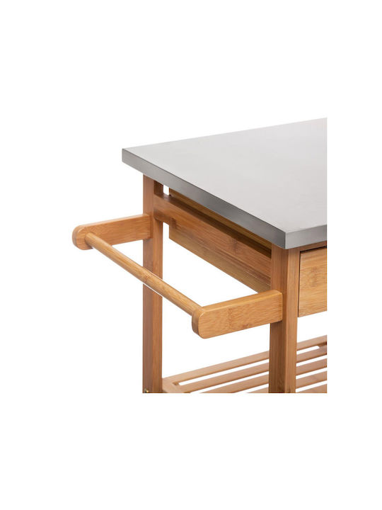 5Five Τρόλεϊ Κουζίνας Ξύλινο 8 Θέσεων Καφέ 76x37x86cm